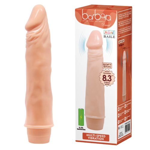 Реалистичный вибратор Barbara Dwarf Vibrator Flesh, 21,5 см